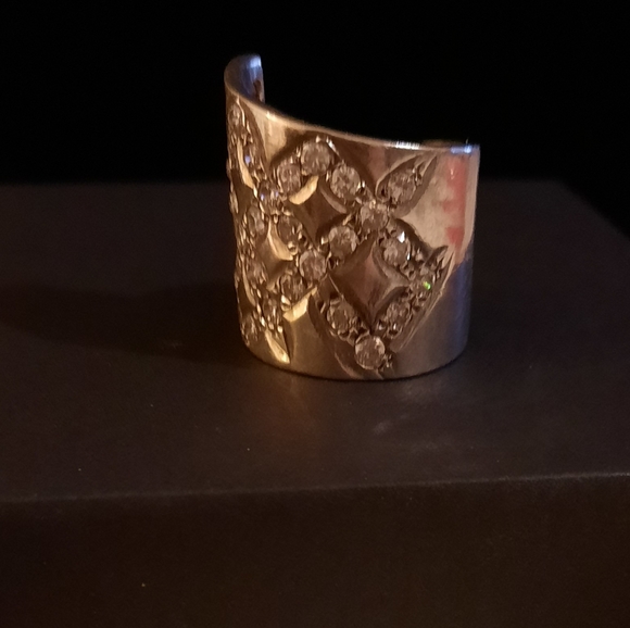 Solid 925 ring cz bypass cigar band ring stamped 925 sterling silver - Picture 14 of 14